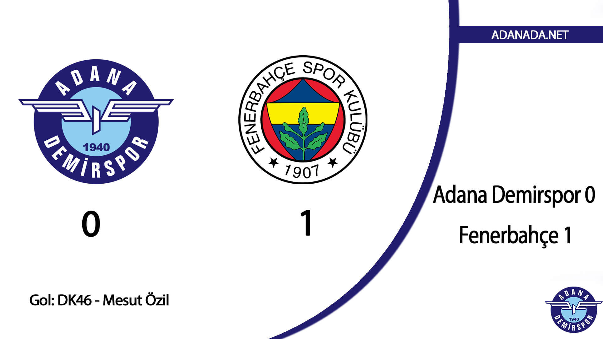 Adana Demirspor 0 – Fenerbahçe 1
