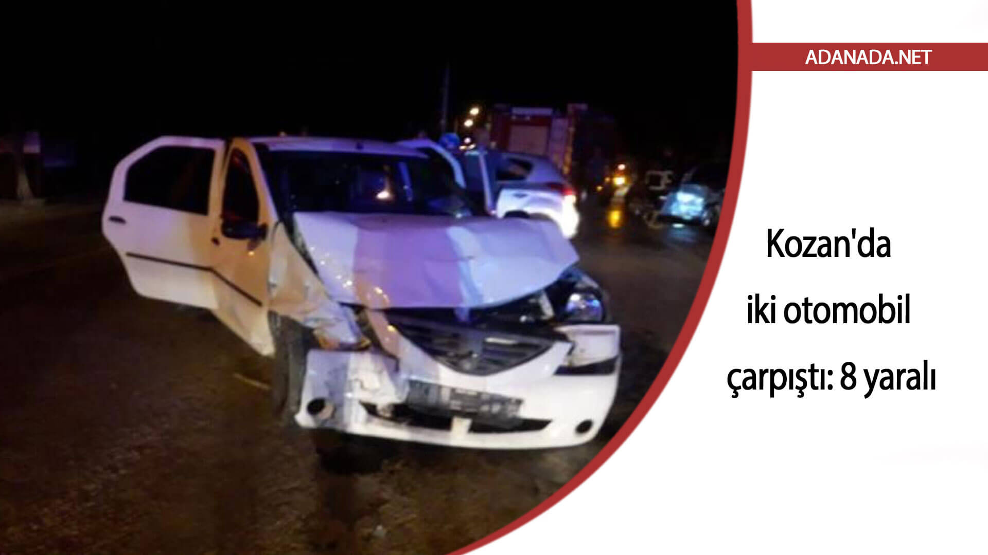 Kozan’da iki otomobil çarpıştı: 8 yaralı