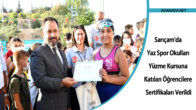 Sarıçam’da Yaz Spor Okulları Yüzme Kursuna Katılan Öğrencilere Sertifikaları Verildi