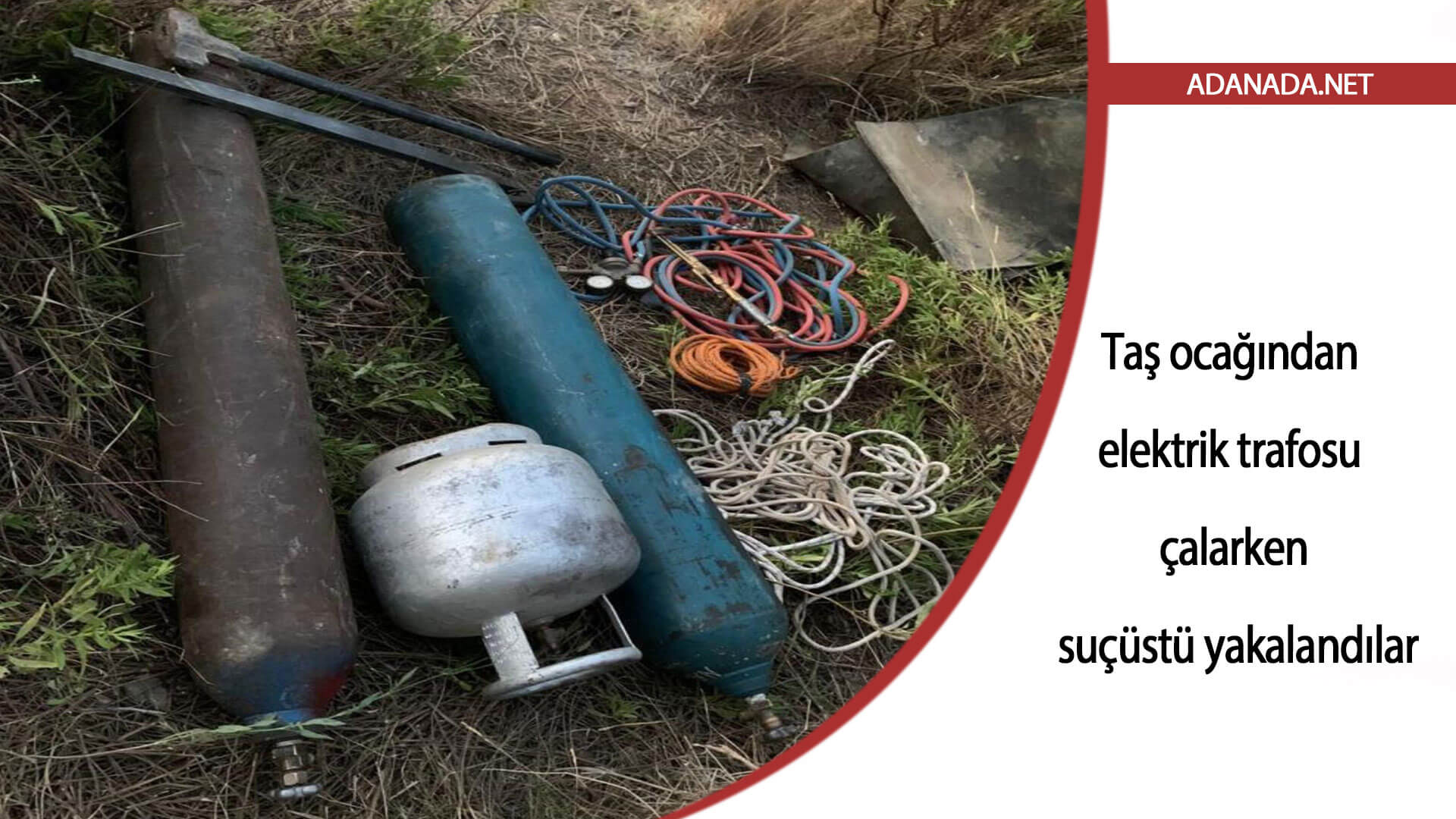 Adana’da taş ocağından elektrik trafosu çalmak isteyen 3 şüpheli suçüstü yakalandı