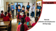 Adana’da polislerden okul kütüphanesine 500 kitap bağışı