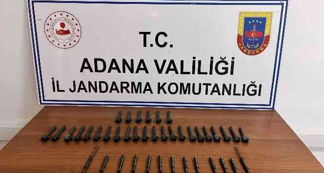 Adana’da 28 adet tabanca namlusu ele geçirildi