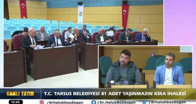 Tarsus Belediyesinin 81 iş yeri ihalesi canlı yayınlandı