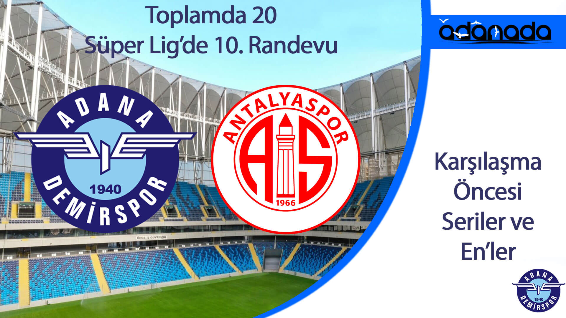 Adana Demirspor ile Antalyaspor 20. Randevuda