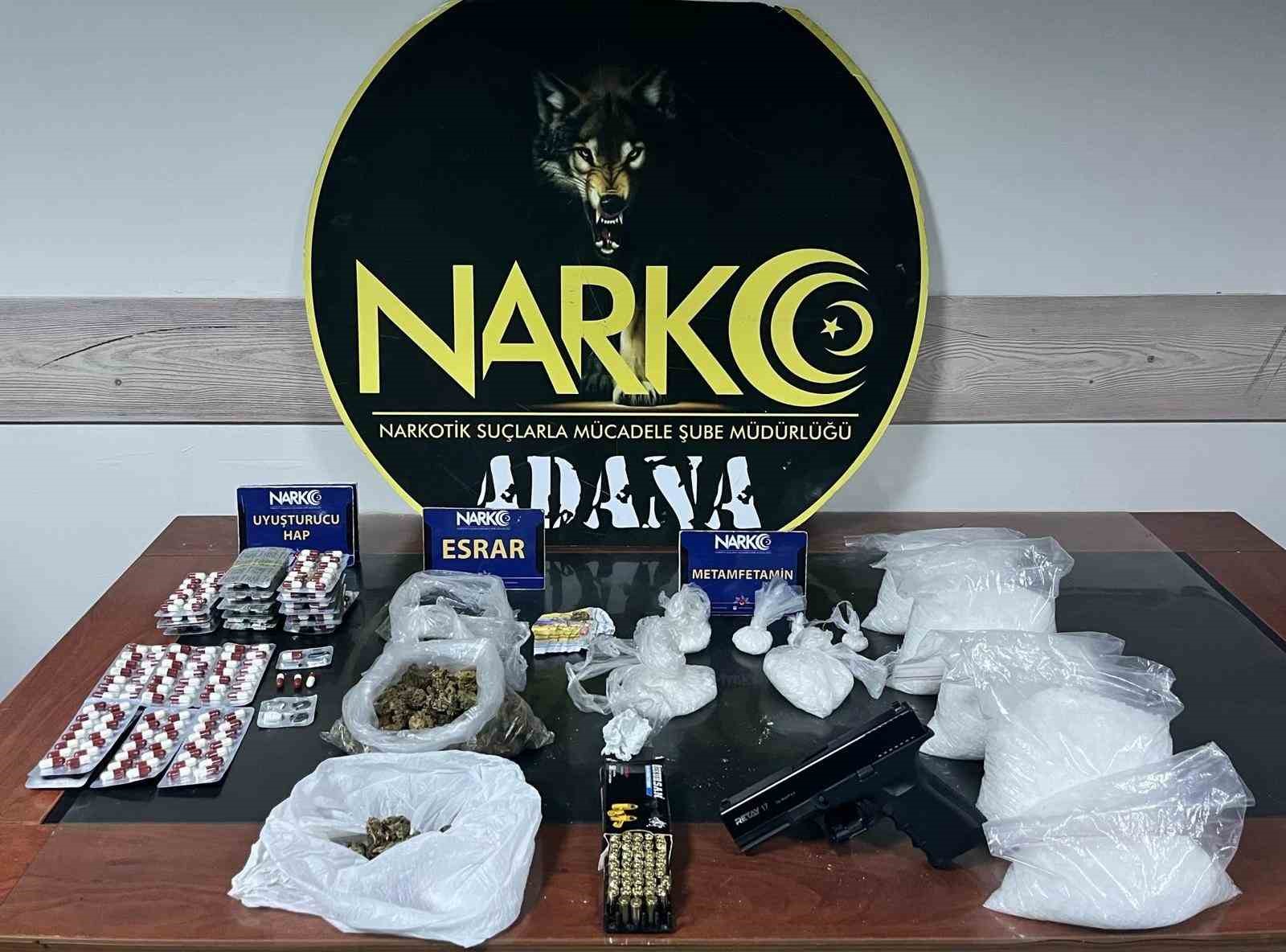 Adana’da 4 kilo metamfetamin ele geçirildi: 4 kişi tutuklandı