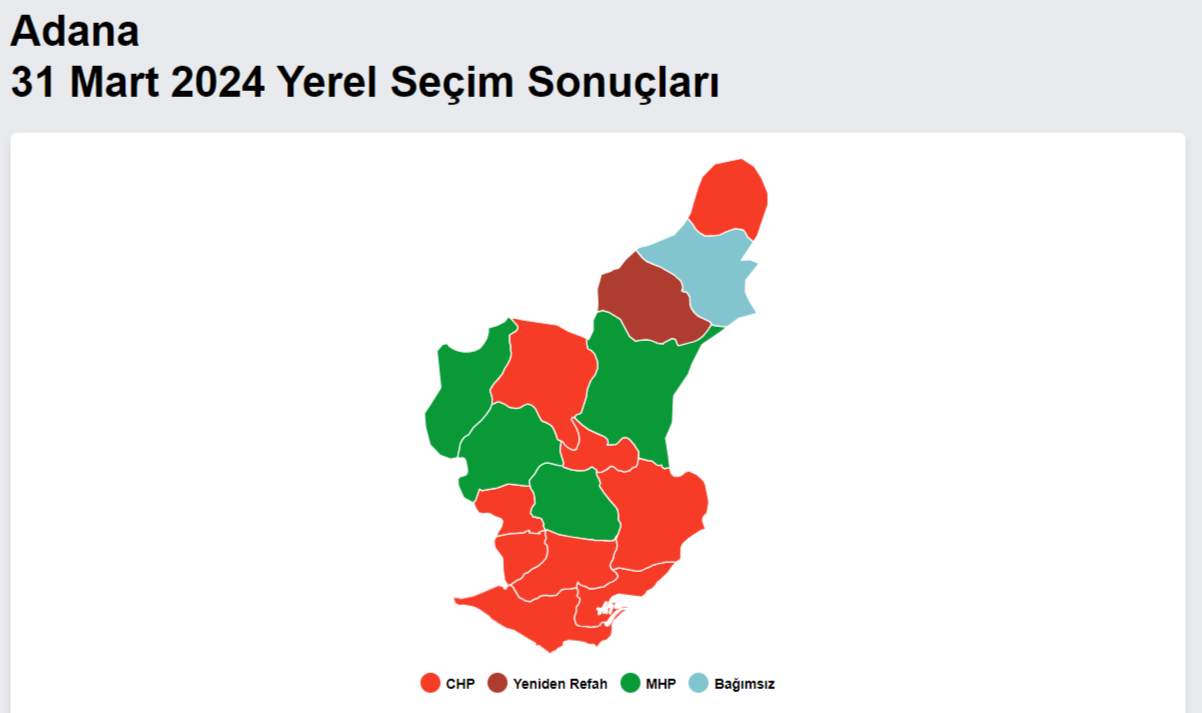 Resmi Olmayan Sonuçlara göre Adana Belediye Başkanlıklarını Kimler Kazandı? Seçim 2024
